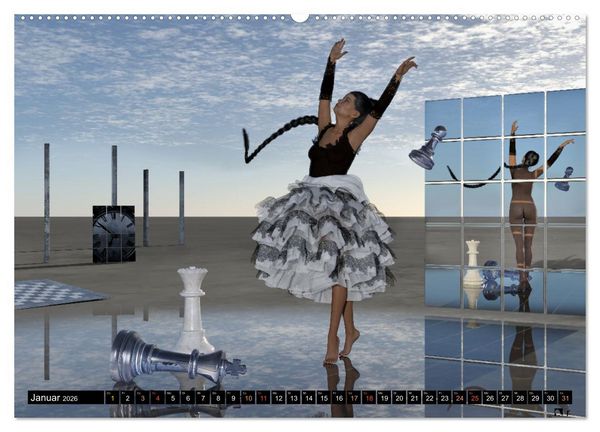 Produktbild: Theater paradox (hochwertiger Premium Wandkalender 2026 DIN A2 quer), Kunstdruck in Hochglanz
