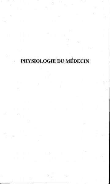 Produktbild: Physiologie Du Medecin