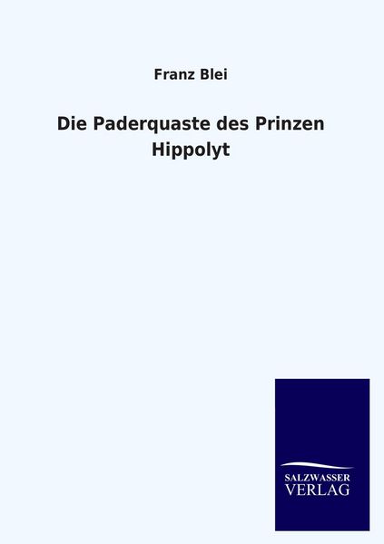 Produktbild: Die Paderquaste des Prinzen Hippolyt