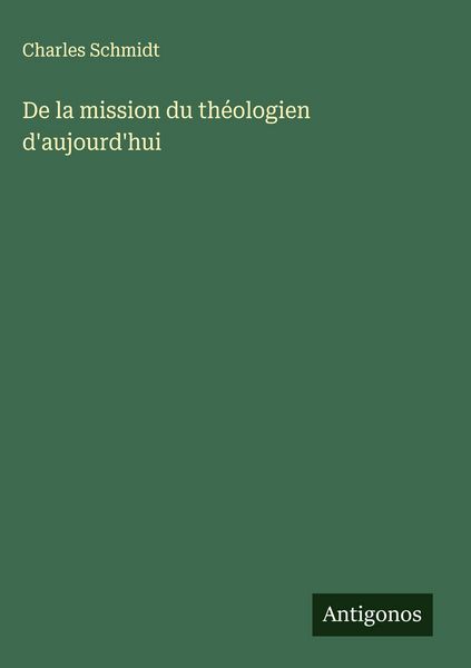 Produktbild: De la mission du th&eacute;ologien d'aujourd'hui