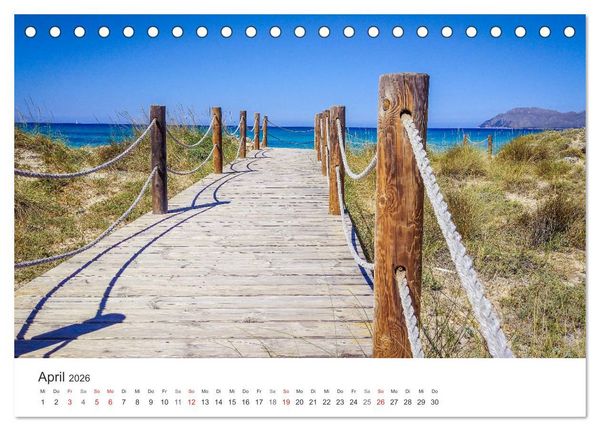 Produktbild: Mallorca, Mallorca (Tischkalender 2026 DIN A5 quer), CALVENDO Monatskalender