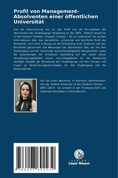 Produktbild: Profil von Management-Absolventen einer &ouml;ffentlichen Universit&auml;t