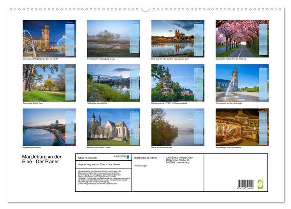 Produktbild: Magdeburg an der Elbe - Der Planer (Wandkalender 2026 DIN A2 quer), CALVENDO Monatskalender