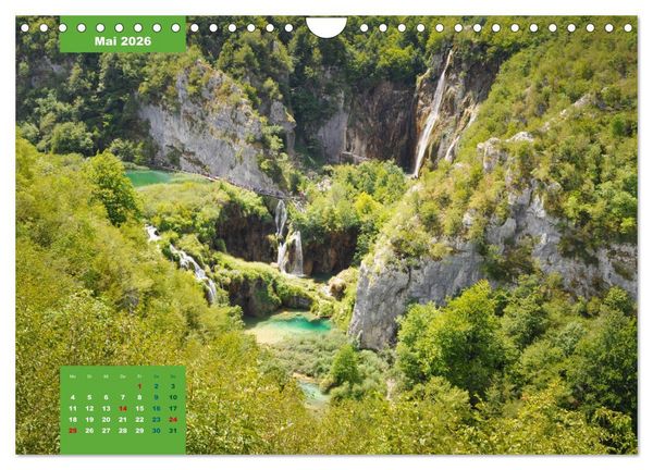 Produktbild: Erlebe mit mir die Wasserwelt der Plitvicer Seen (Wandkalender 2026 DIN A4 quer), CALVENDO Monatskalender