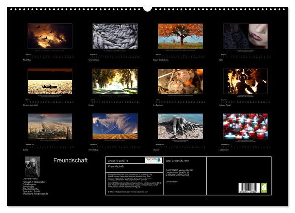 Produktbild: Freundschaft (Wandkalender 2026 DIN A2 quer), CALVENDO Monatskalender