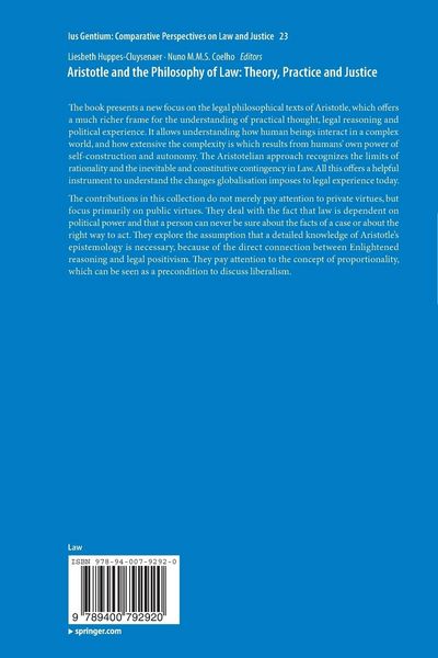 Produktbild: Aristotle and The Philosophy of Law: Theory, Practice and Justice