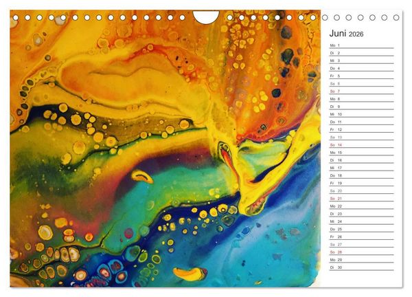 Produktbild: Abstract World - abstrakte Kunst in Acrylflie&szlig;technik (Wandkalender 2026 DIN A4 quer), CALVENDO Monatskalender