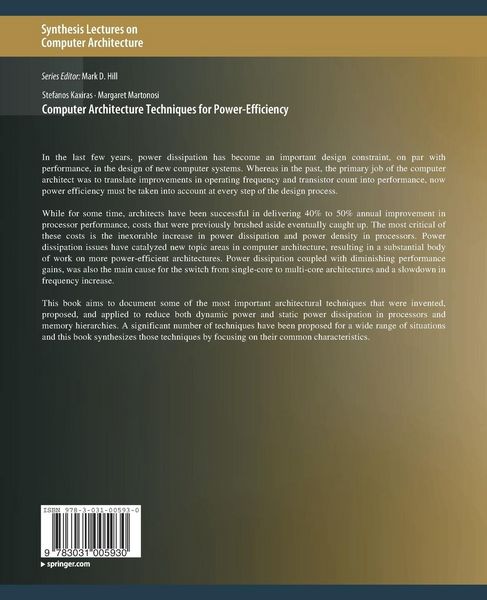 Produktbild: Computer Architecture Techniques for Power-Efficiency
