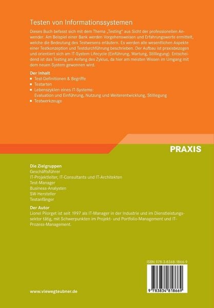 Produktbild: Testen von Informationssystemen