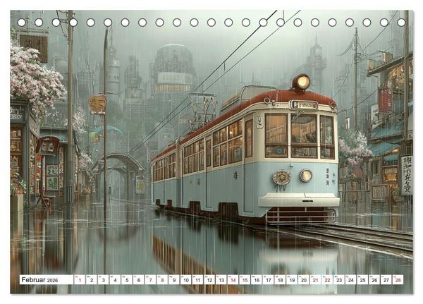 Produktbild: Stra&szlig;enbahnen - Pulsadern der Stadt (Tischkalender 2026 DIN A5 quer), CALVENDO Monatskalender