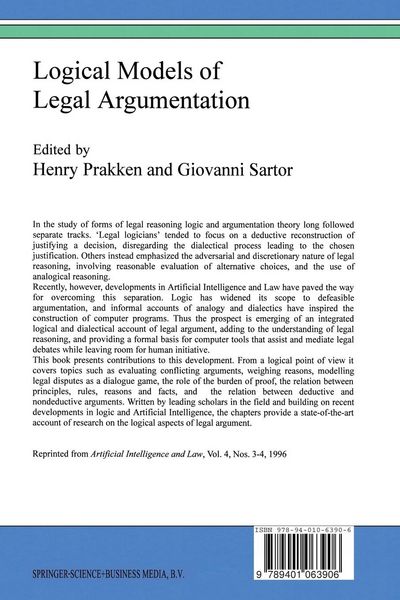 Produktbild: Logical Models of Legal Argumentation