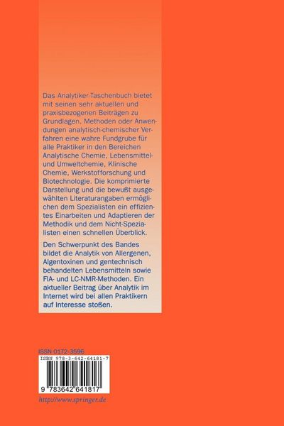 Produktbild: Analytiker-Taschenbuch