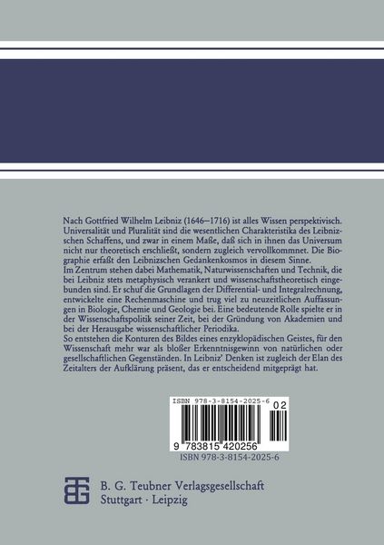 Produktbild: Gottfried Wilhelm Leibniz