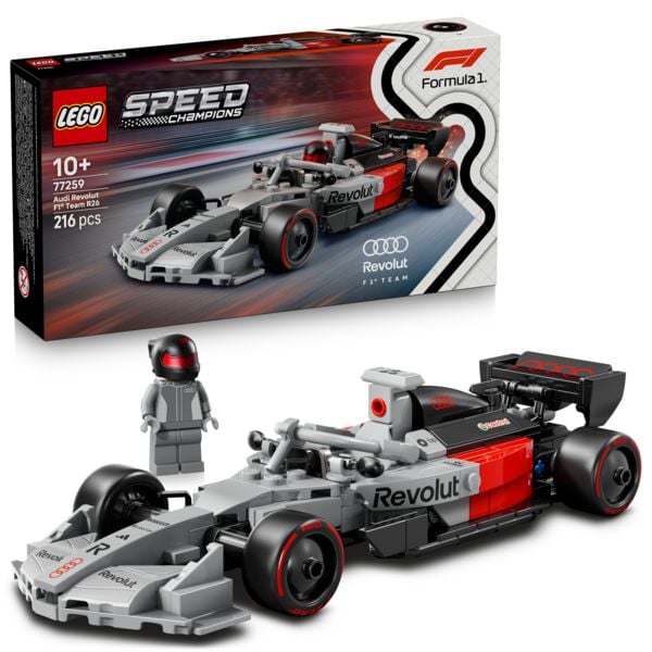 LEGO Speed Champions 77259 Audi Revolut F1 Team R26 Rennwagen, Minifigur
