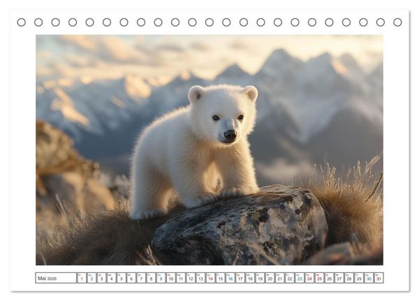 Produktbild: Kleiner Eisb&auml;r und die gro&szlig;e Welt (Tischkalender 2026 DIN A5 quer), CALVENDO Monatskalender