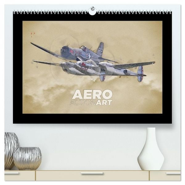Produktbild: Aero Action Art - Luftfahrt Kunst (hochwertiger Premium Wandkalender 2026 DIN A2 quer), Kunstdruck in Hochglanz