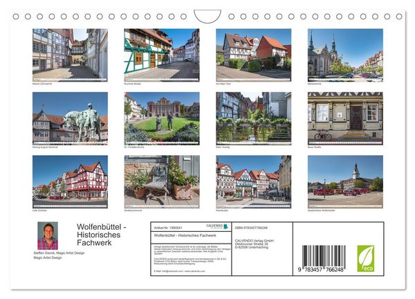 Produktbild: Wolfenb&uuml;ttel - Historisches Fachwerk (Wandkalender 2026 DIN A4 quer), CALVENDO Monatskalender