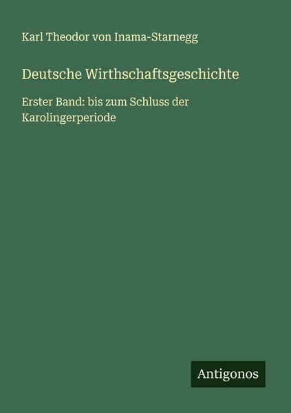 Produktbild: Deutsche Wirthschaftsgeschichte