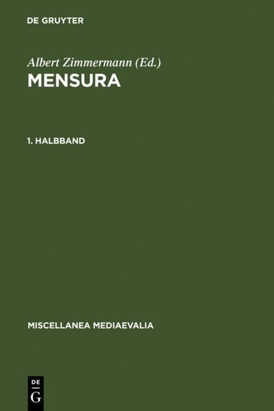 Produktbild: Mensura. 1. Halbbd