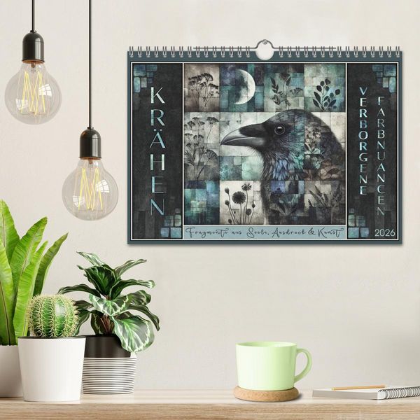 Produktbild: Kr&auml;hen. Verborgene Farbnuancen. Kunst. (Wandkalender 2026 DIN A4 quer), CALVENDO Monatskalender