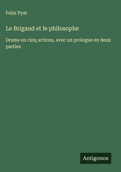 Produktbild: Le Brigand et le philosophe