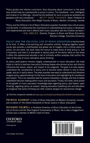 Produktbild: Policy and the Political Life of Music Education