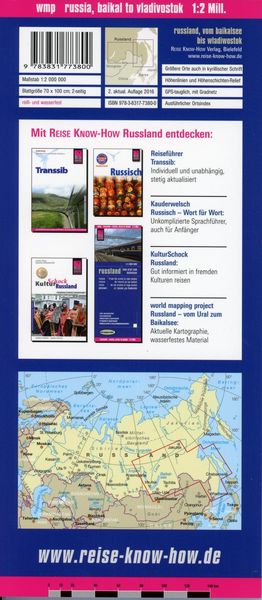 Reise Know-How Landkarte Russland - vom Baikalsee bis Wladiwostok / Russia - from Lake Baikal to Vladivostok (1:2.000.000)