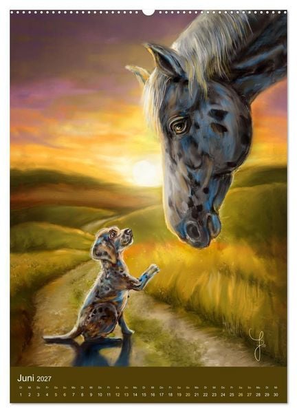 Produktbild: K&uuml;nstlerische Tiergeschichten (hochwertiger Premium Wandkalender 2027 DIN A2 hoch), Kunstdruck in Hochglanz