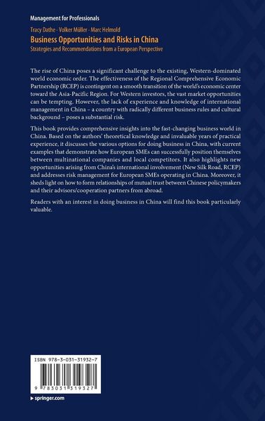 Produktbild: Business Opportunities and Risks in China