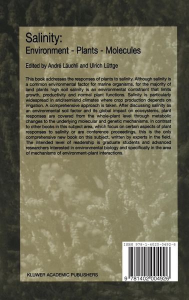 Produktbild: Salinity: Environment &mdash; Plants &mdash; Molecules