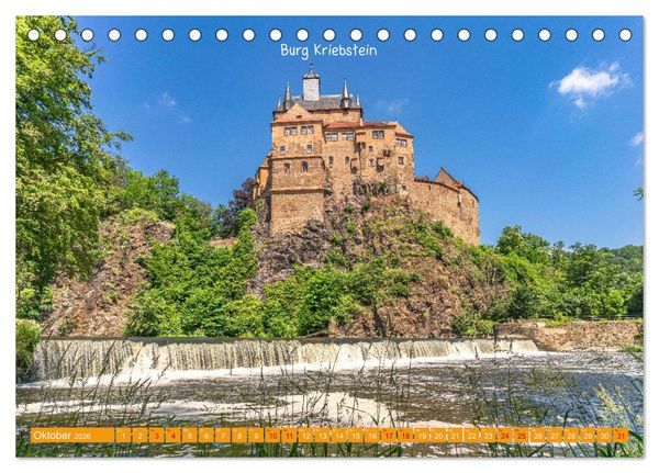 Produktbild: Mitteldeutschland - Landschaft und Kulturdenkmale (Tischkalender 2026 DIN A5 quer), CALVENDO Monatskalender