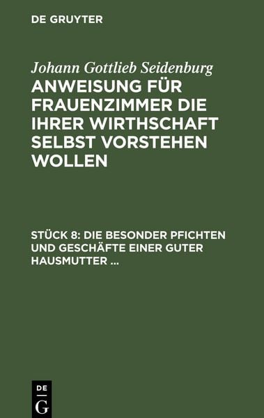 Produktbild: Die besonder Pfichten und Gesch&auml;fte einer guter Hausmutter ...