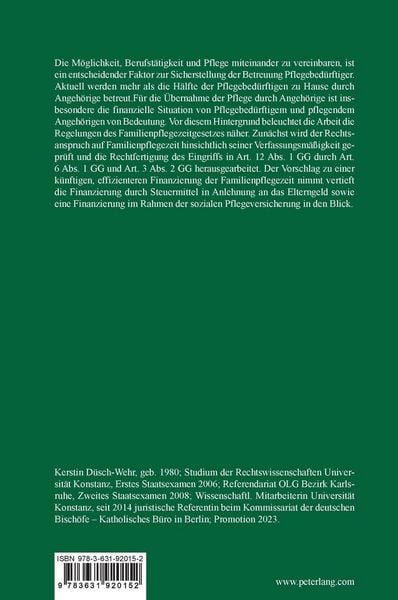 Produktbild: Familienpflegezeit - Rechsanspruch, soziale und finanzielle Absicherung