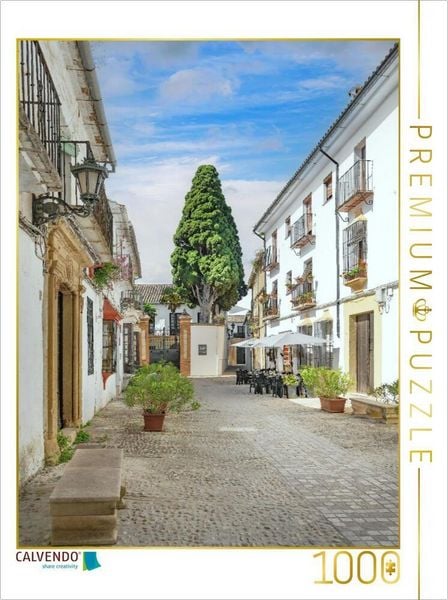 CALVENDO Puzzle Eine ruhige Seitengasse in Ronda. | 1000 Teile Lege-Größe 64 × 48 cm Foto-Puzzle für glückliche Stunden