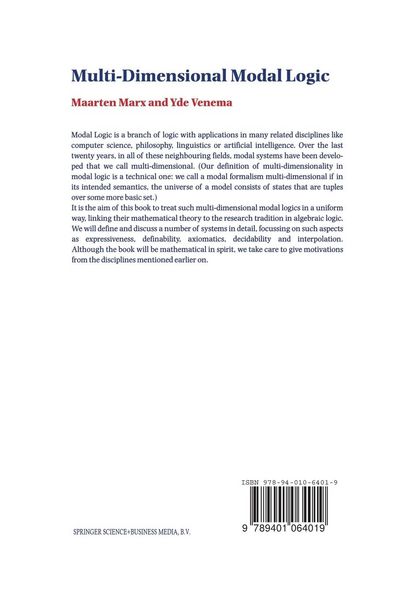Produktbild: Multi-Dimensional Modal Logic