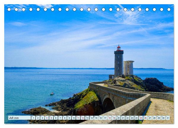Produktbild: Leuchtt&uuml;rme - Maritime Leuchtfeuer an den K&uuml;sten (Tischkalender 2026 DIN A5 quer), CALVENDO Monatskalender