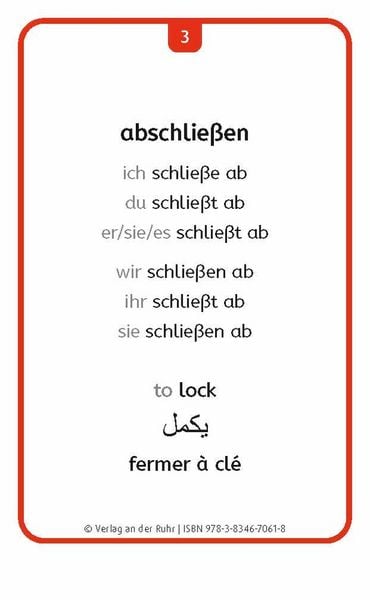 Produktbild: Verben: Set 2 - Deutsch, Englisch, Franz&ouml;sisch und Arabisch