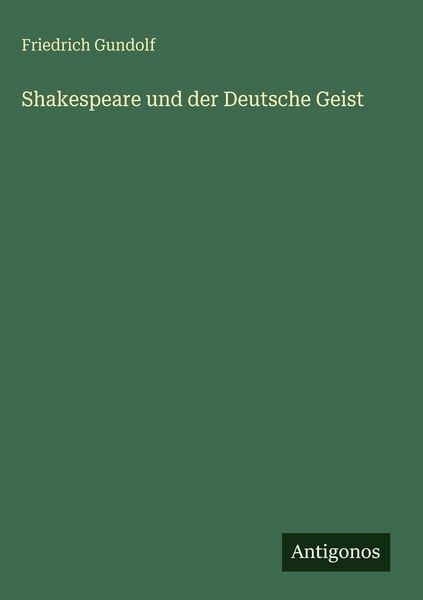 Produktbild: Shakespeare und der Deutsche Geist