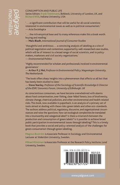 Produktbild: Eco-Standards, Product Labelling and Green Consumerism