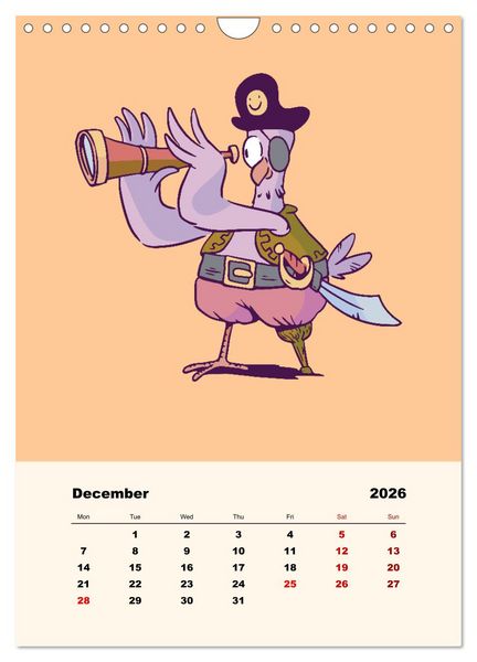 Produktbild: The Funny Pirates (Wall Calendar 2026 DIN A4 portrait), CALVENDO 12 Month Wall Calendar