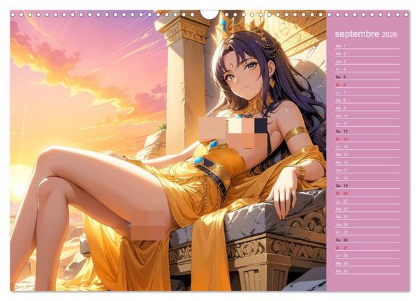 Produktbild: Mythes Sensuels - D&eacute;esses manga &eacute;rotiques (Calendrier mural 2026 DIN A3 vertical), CALVENDO calendrier mensuel