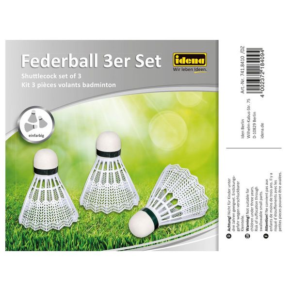 Produktbild: Idena Federb&auml;lle wei&szlig; 3 St&uuml;ck