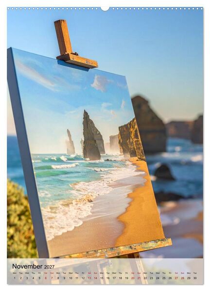 Produktbild: Easel in a Quiet World (High Quality Premium Wall Calendar 2027 DIN A2 portrait),CALVENDO 12 Month Wall Calendar