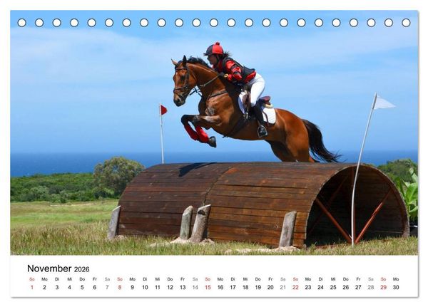 Produktbild: Eventing - Der ultimative Reitsport (Tischkalender 2026 DIN A5 quer), CALVENDO Monatskalender