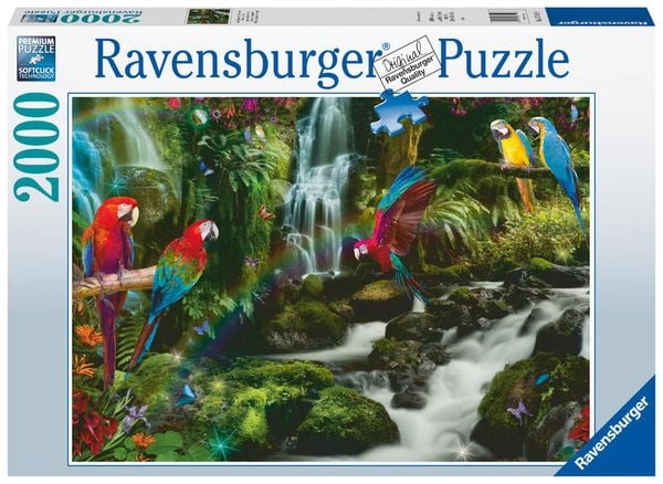 Puzzle Ravensburger Bunte Papageien im Dschungel 2000 Teile