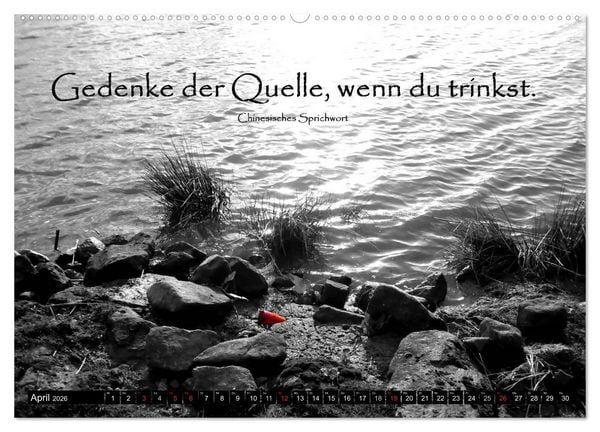 Produktbild: Weisheiten, Zitate und Spr&uuml;che - Ein Jahr voller Gedanken 2026 (hochwertiger Premium Wandkalender 2026 DIN A2 quer), Kunstdruck in Hochglanz
