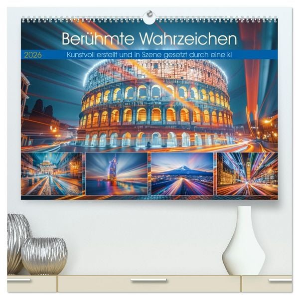 Produktbild: Ber&uuml;hmte Wahrzeichen (hochwertiger Premium Wandkalender 2026 DIN A2 quer), Kunstdruck in Hochglanz