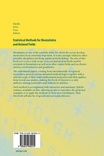 Produktbild: Statistical Methods for Biostatistics and Related Fields