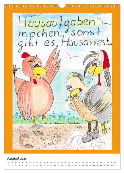 Produktbild: Das mecklenburger Landhuhn "Krisenh&uuml;hner" (Wandkalender 2026 DIN A3 hoch), CALVENDO Monatskalender