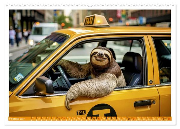 Produktbild: Faultiere im Beruf (hochwertiger Premium Wandkalender 2027 DIN A2 quer), Kunstdruck in Hochglanz
